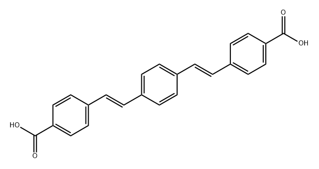 Benzoic acid, 4,4'-[1,4-phenylenedi-(1E)-2,1-ethenediyl]bis- Structure