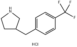 Pyrrolidine, 3-[[4-(trifluoromethyl)phenyl]methyl]-, hydrochloride (1:1) Structure