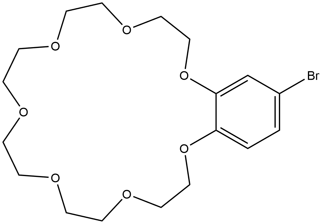 1,4,7,10,13,16,19-Benzoheptaoxacycloheneicosin, 21-bromo-2,3,5,6,8,9,11,12,14,15,17,18-dodecahydro- Structure