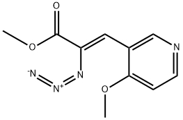 2-Propenoic acid, 2-azido-3-(4-methoxy-3-pyridinyl)-, methyl ester, (2Z)- Structure