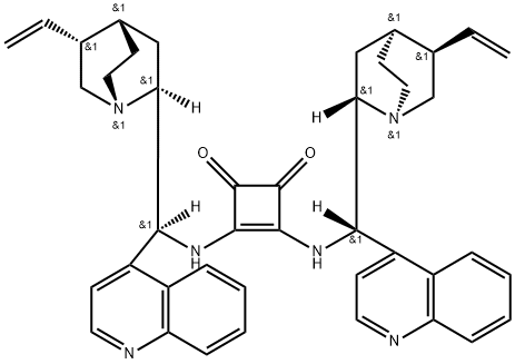 3-Cyclobutene-1,2-dione, 3,4-bis[(8α,9S)-cinchonan-9-ylamino]- Structure