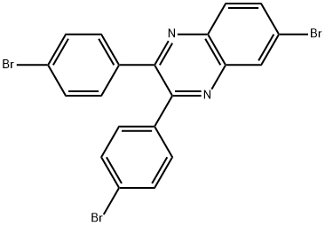 6-bromo-2,3-bis(4-bromophenyl)quinoxaline Structure