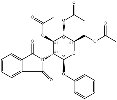 Phenyl 3,4,6-tri-O-acetyl-2-deoxy-2-phthalimido-b-D-glucopyranoside Structure