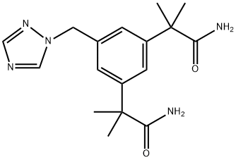 Anastrozole IMpurity (alfa1 , alfa1, alfa3, alfa3-TetraMethyl-5-(1H-1,2,4-triazol-1-ylMethyl)-1,3-BenzenediacetaMide) Structure