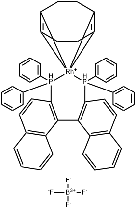 [Rh COD (R)-Binap]BF4, Rh 11.2% Structure