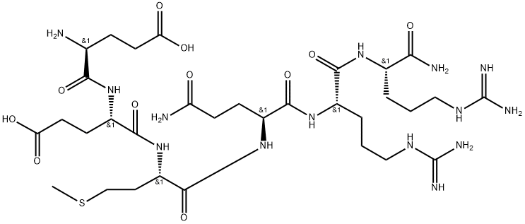 L-Argininamide, L-α-glutamyl-L-α-glutamyl-L-methionyl-L-glutaminyl-L-arginyl- Structure