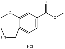 methyl 2,3,4,5-tetrahydro-1,4-benzoxazepine-8-carboxylate hydrochloride Structure