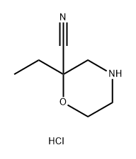 2-Morpholinecarbonitrile, 2-ethyl-, hydrochloride 구조식 이미지