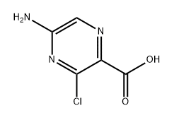 5-amino-3-chloropyrazine-2-carboxylic acid 구조식 이미지