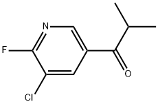 1-(5-Chloro-6-fluoro-3-pyridinyl)-2-methyl-1-propanone Structure