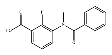 3-?(benzoylmethylamino)?-?2-?fluoro- Benzoic acid 구조식 이미지