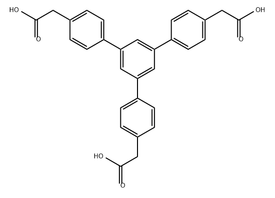 1,?1':3',?1''-?Terphenyl]?-?4,?4''-?diacetic acid, 5'-?[4-?(carboxymethyl)?phenyl]?- Structure