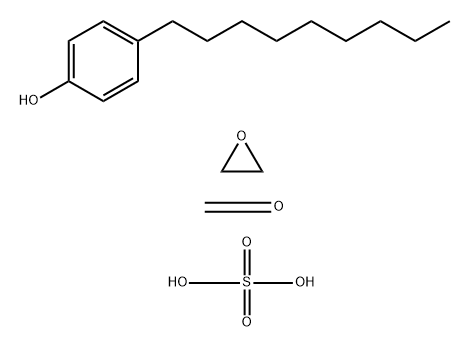 Formaldehyde, polymer with 4-nonylphenol and oxirane, mono(hydrogen sulfate), graft, ammonium salt Structure