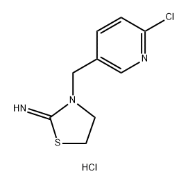 3-[(6-chloropyridin-3-yl)methyl]-1,3-thiazolidin-2-i
mine hydrochloride Structure