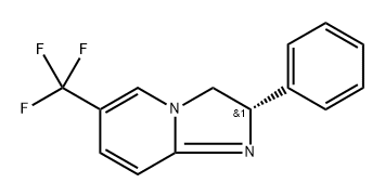 (2S)- 2,3-dihydro-2-phenyl-6-(trifluoromethyl)-imidazo[1,2-a]pyridine, 구조식 이미지