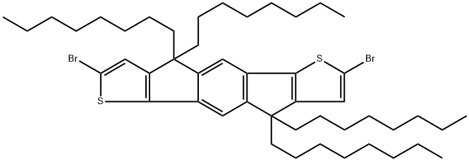 2-Br-4,9-dihydro-4,4,9,9-tetraoctyl-s-indaceno[1,2-b:5,6-b']dithiophene Structure