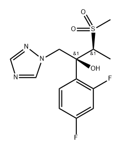 Threo-2-(2,4-difluorophenyl)-3-methylsulfonyl-1-(1H-1,2,4-triazol-1-yl)butan-2-ol Structure