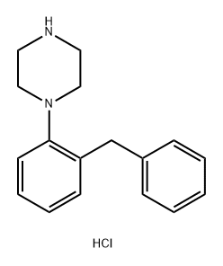 Piperazine, 1-[2-(phenylmethyl)phenyl]-, hydrochloride (1:) Structure