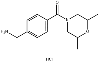 Methanone, [4-(aminomethyl)phenyl](2,6-dimethyl-4-morpholinyl)-, hydrochloride (1:1) 구조식 이미지