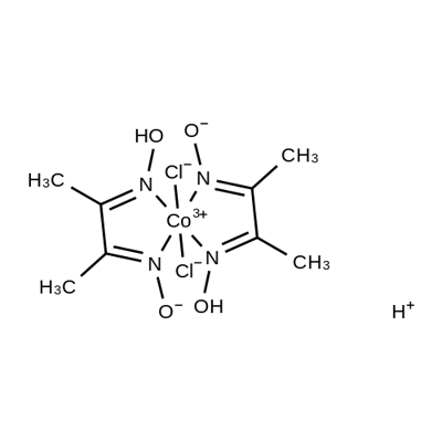 Hydrogen dichlorobis(dimethylglyoximato)cobaltate(1-) Structure