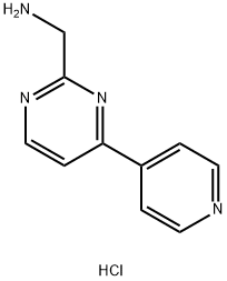 2-Pyrimidinemethanamine, 4-(4-pyridinyl)-, hydrochloride (1:2) Structure