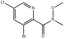 3-bromo-5-chloro-N-methoxy-N-methylpicolinamide Structure