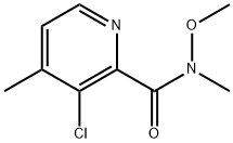 3-chloro-N-methoxy-N,4-dimethylpicolinamide Structure