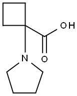 1-Pyrrolidin-1-yl-cyclobutanecarboxylic acid Structure