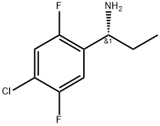 Benzenemethanamine, 4-chloro-α-ethyl-2,5-difluoro-, (αR)- 구조식 이미지