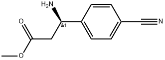 Benzenepropanoic acid, β-amino-4-cyano-, methyl ester, (βR)- 구조식 이미지