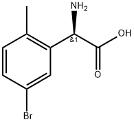 (R)-2-AMINO-2-(5-BROMO-2-METHYLPHENYL)ACETIC ACID HCL Structure