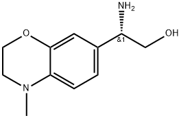 (S)-2-amino-2-(4-methyl-3,4-dihydro-2H-benzo[b][1,4]oxazin-7-yl)ethan-1-ol 구조식 이미지