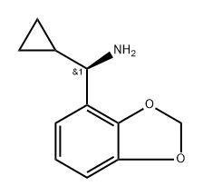 1,3-Benzodioxole-4-methanamine, α-cyclopropyl-, (αR)- Structure