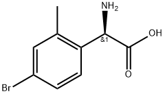 Benzeneacetic acid, α-amino-4-bromo-2-methyl-, (αR)- Structure