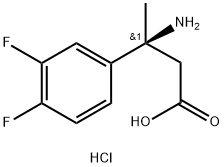 (S)-3-Amino-3-(3,4-difluorophenyl)butanoic acid hydrochloride Structure