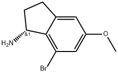 (R)-7-bromo-5-methoxy-2,3-dihydro-1H-inden-1-amine Structure