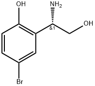 Benzeneethanol, β-amino-5-bromo-2-hydroxy-, (βS)- Structure