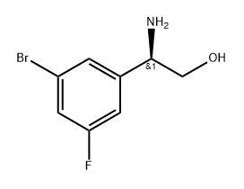 Benzeneethanol, β-amino-3-bromo-5-fluoro-, (βR)- Structure