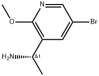 (S)-1-(5-bromo-2-methoxypyridin-3-yl)ethan-1-amine 구조식 이미지