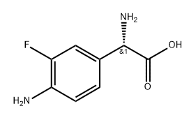 Benzeneacetic acid, α,4-diamino-3-fluoro-, (αS)- Structure