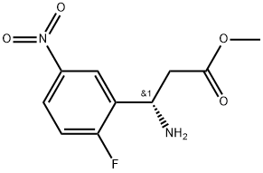 Benzenepropanoic acid, β-amino-2-fluoro-5-nitro-, methyl ester, (βS)- Structure