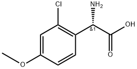 Benzeneacetic acid, α-amino-2-chloro-4-methoxy-, (αS)- Structure