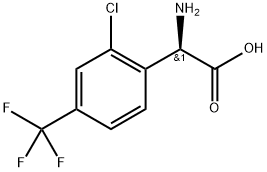 (2R)-2-amino-2-[2-chloro-4-(trifluoromethyl)phenyl]acetic acid Structure