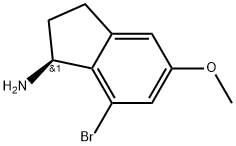 (S)-7-bromo-5-methoxy-2,3-dihydro-1H-inden-1-amine 구조식 이미지