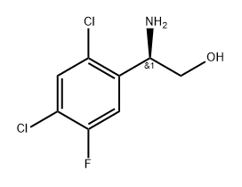 Benzeneethanol, β-amino-2,4-dichloro-5-fluoro-, (βR)- Structure