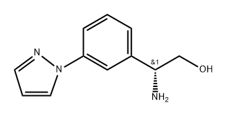 (R)-2-(3-(1H-pyrazol-1-yl)phenyl)-2-aminoethanol 구조식 이미지