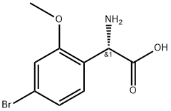 Benzeneacetic acid, α-amino-4-bromo-2-methoxy-, (αS)- Structure