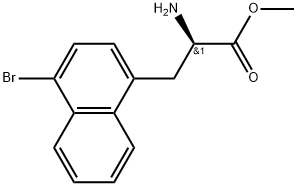 methyl(2R)-2-amino-3-(4-bromonaphthalen-1-yl)propanoate Structure