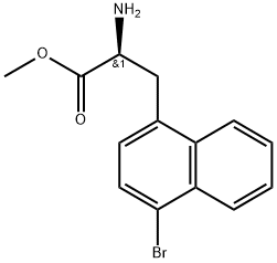 1-Naphthalenepropanoic acid, α-amino-4-bromo-, methyl ester, (αS)- 구조식 이미지