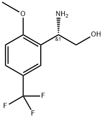 (2S)-2-amino-2-[2-methoxy-5-(trifluoromethyl)phenyl]ethan-1-ol 구조식 이미지